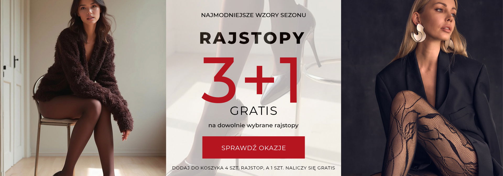 Rajstopy na zimę w promocji 3+1 Gratis