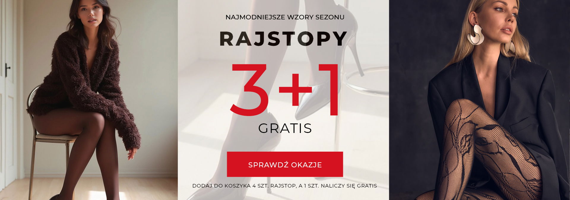 Rajstopy na zimę w promocji 3+1 Gratis