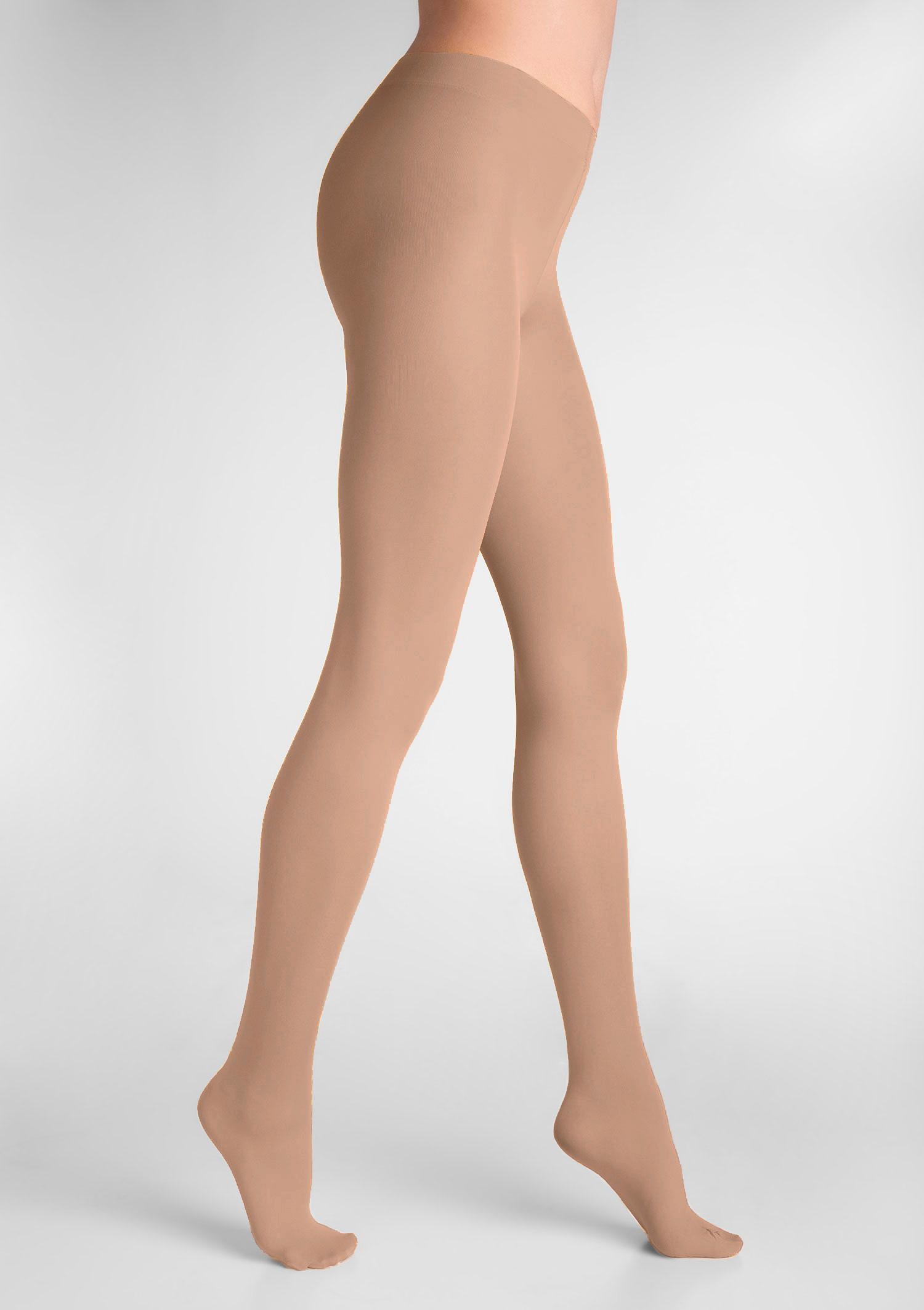 Matowe Elastyczne Rajstopy Tonic 40 XXL Marilyn, beige