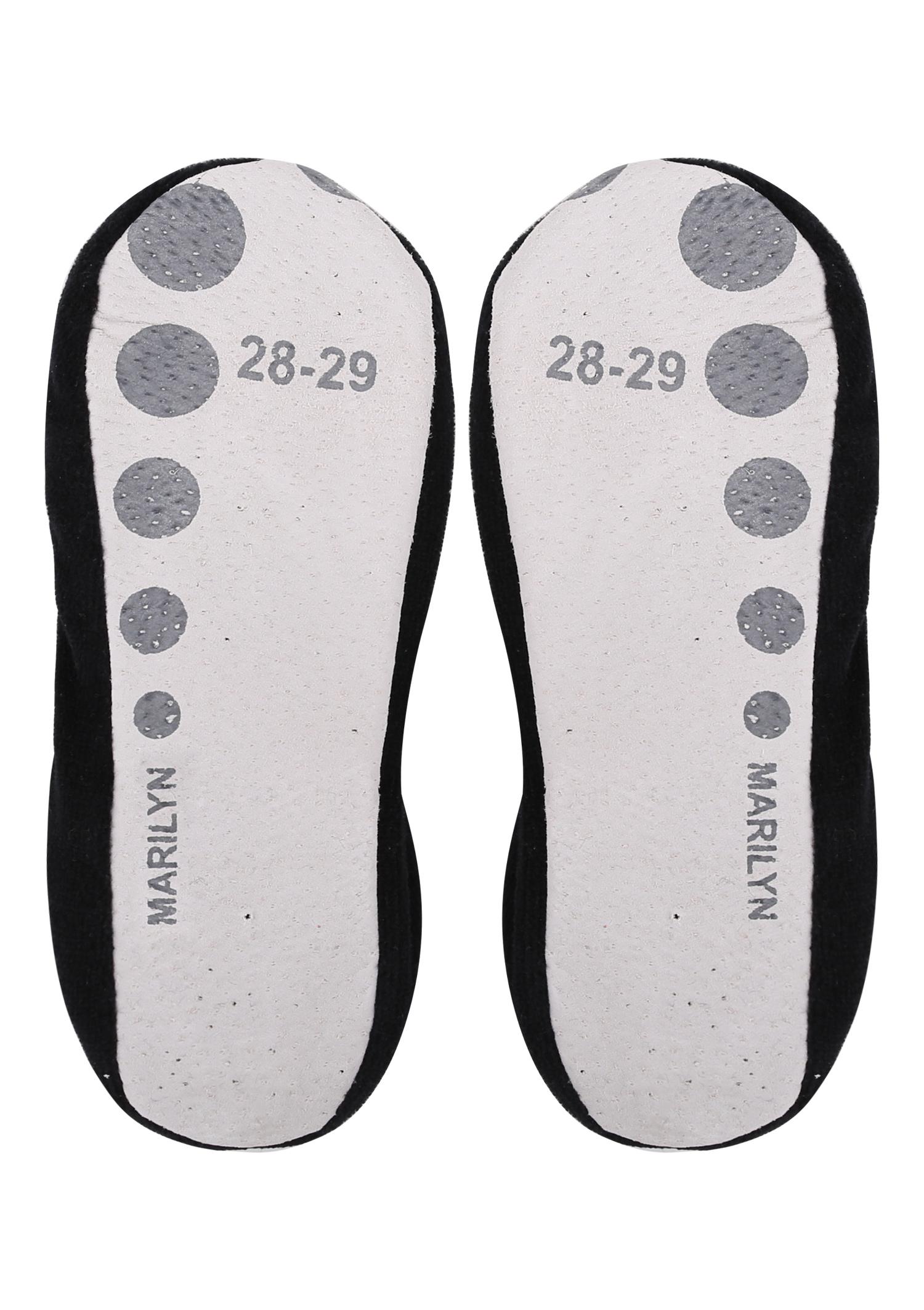 Kapcie Baletki Szkolne Ze Skórzaną Podeszwą Home Socks Marilyn, navy blue