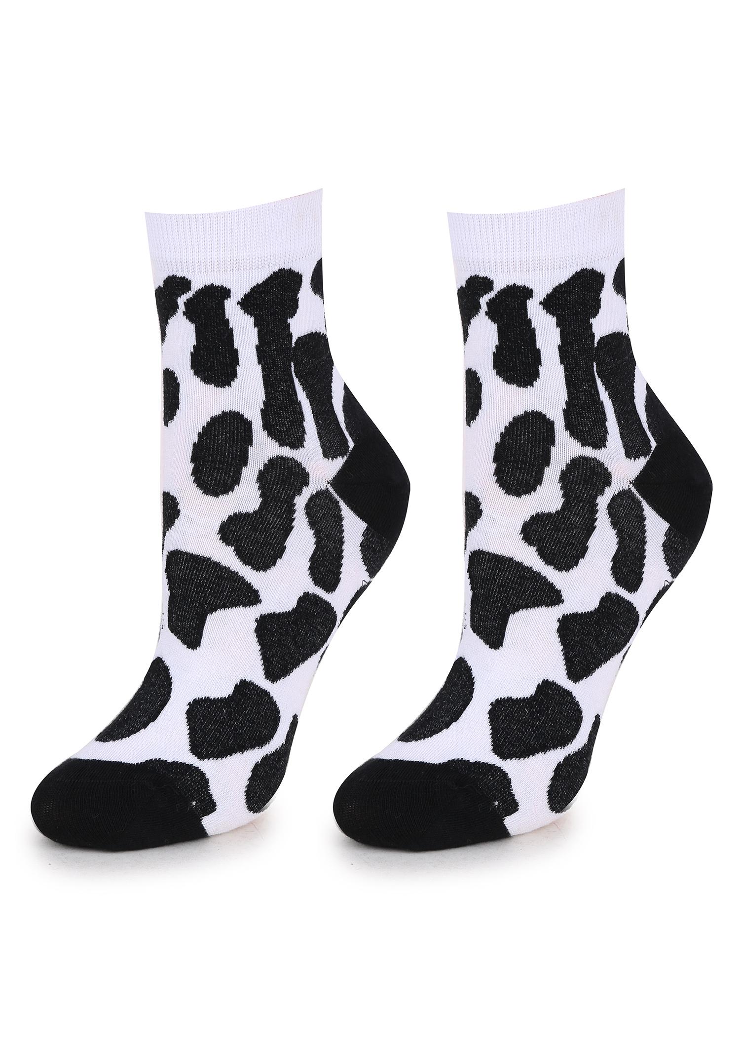 Skarpetki Damskie w Łaty Sc Cow Marilyn, white