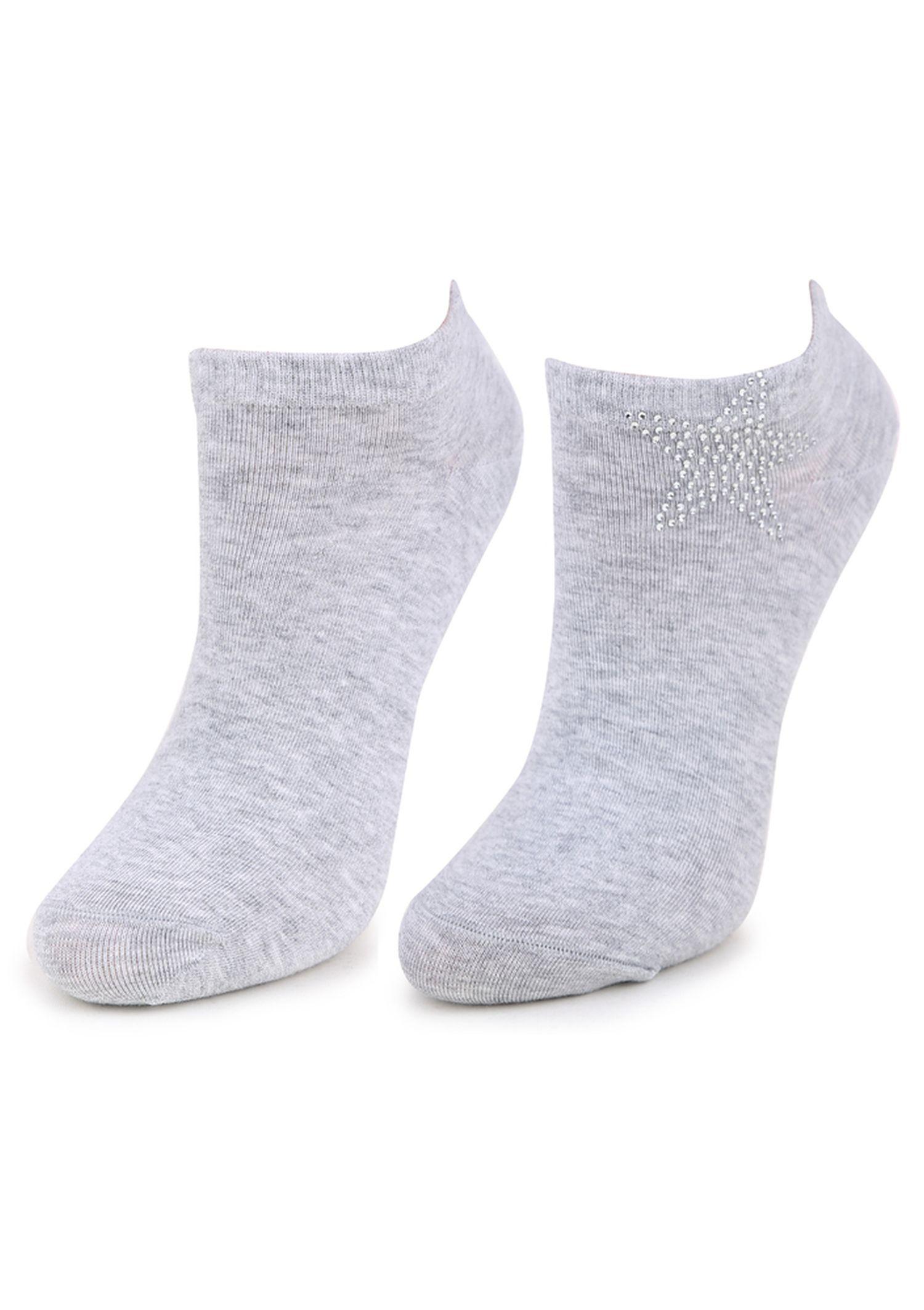 Niskie Skarpetki Damskie z Cyrkoniami Footies P41 Marilyn, black