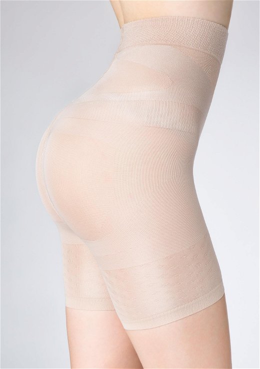 Marilyn Body Shaper Thong Control Top Pantyhose Nude Color Size