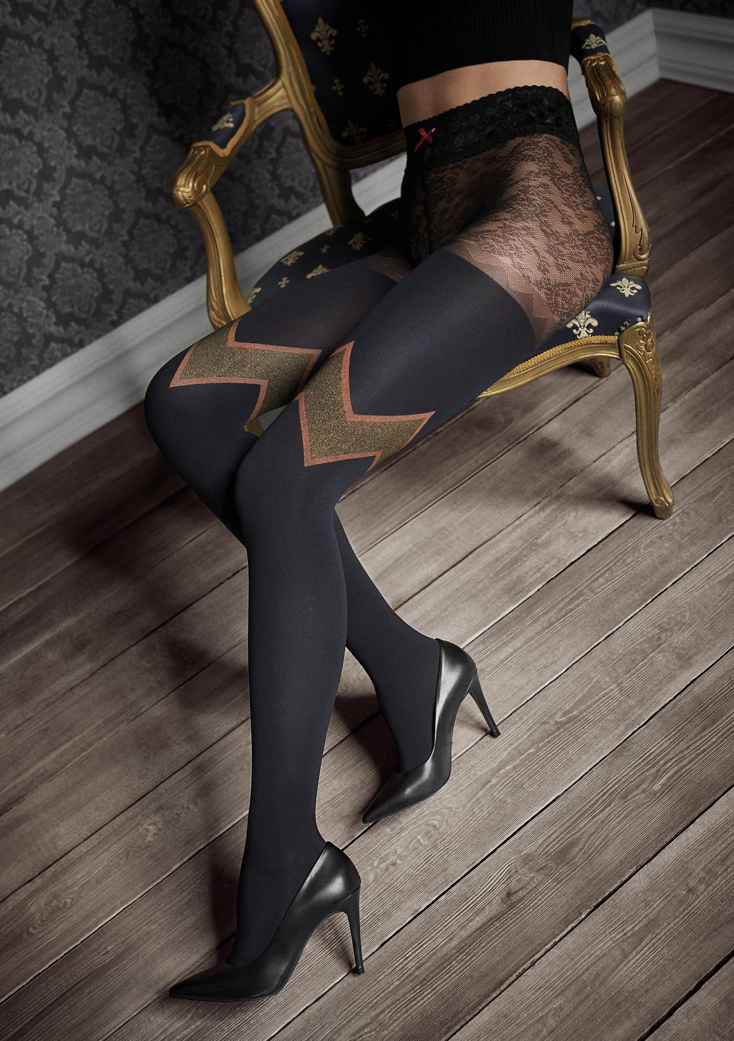 Patrizia Gucci for Marilyn G48 Elegant Tights with Glistening Pattern