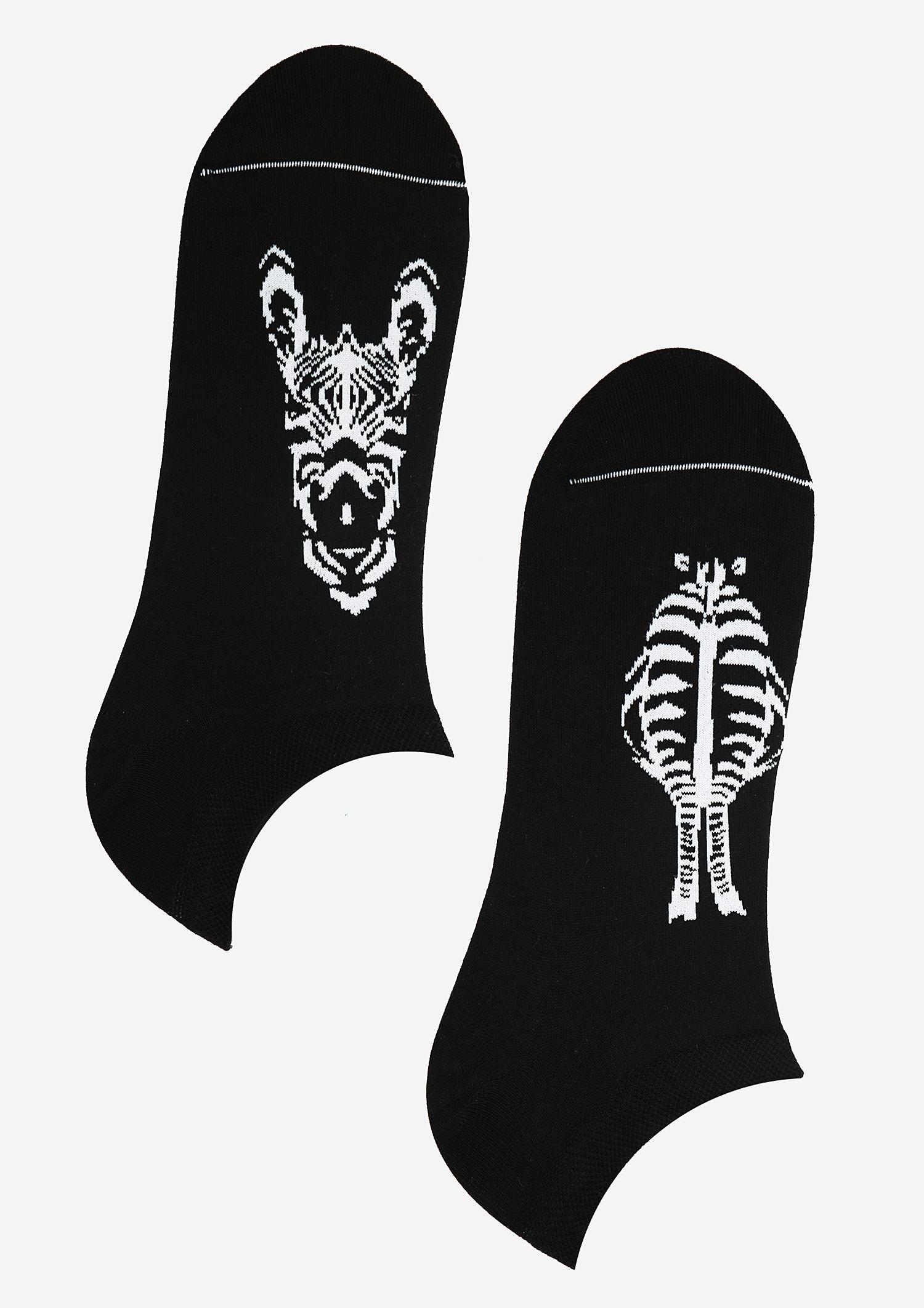 Niskie Skarpetki Męskie Footies Zebra Marilyn, black