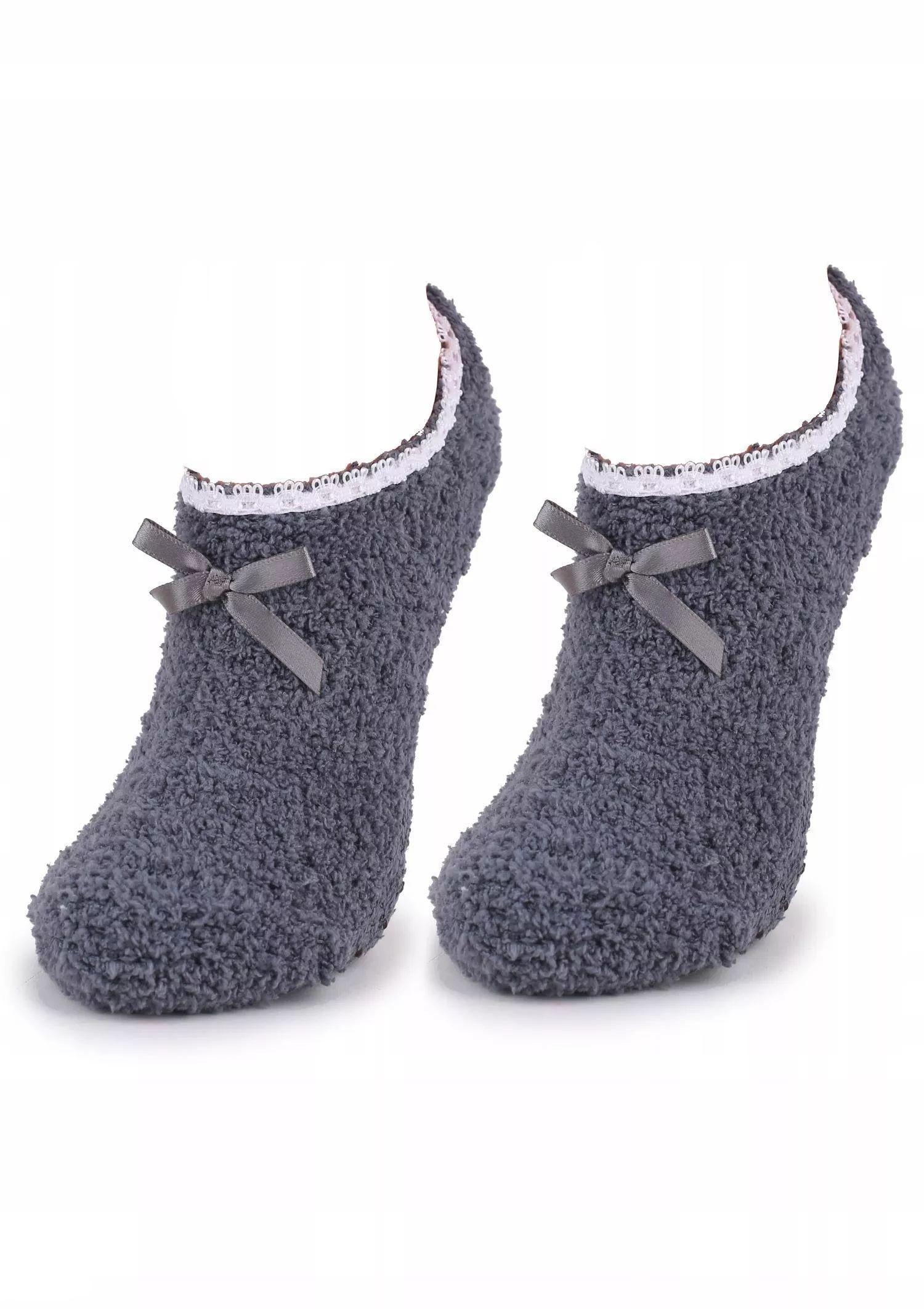 Skarpetki damskie baletki z froty Coozy N59 ABS Grey Marilyn, Marilyn