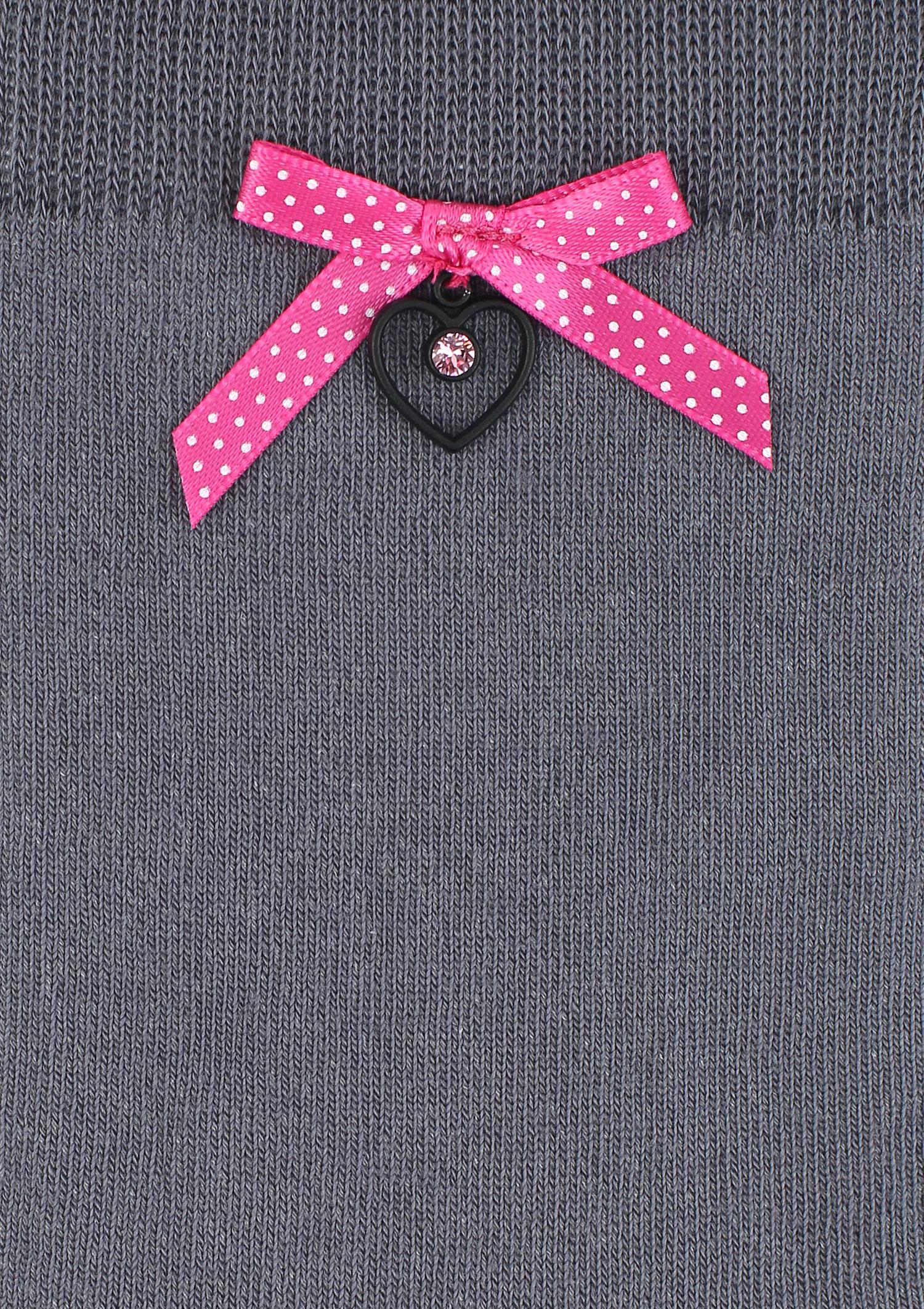 Skarpetki damskie z zawieszką serduszkiem SL Ribbon Heart Marilyn, grey