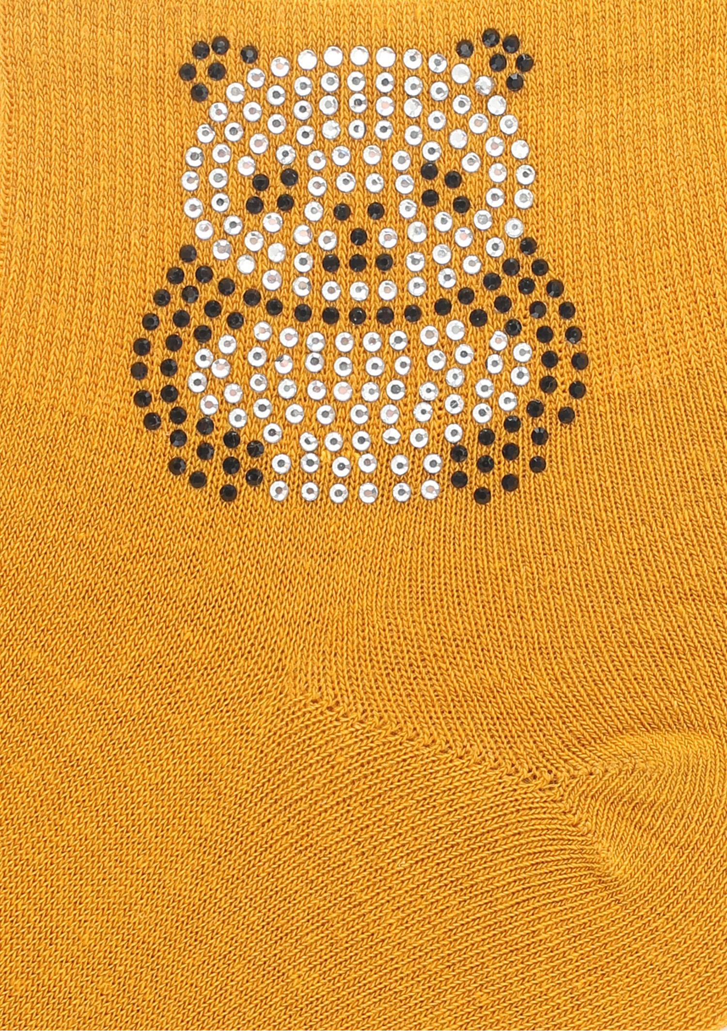 Niskie skarpetki damskie Cotton Glamour Panda Marilyn, yellow
