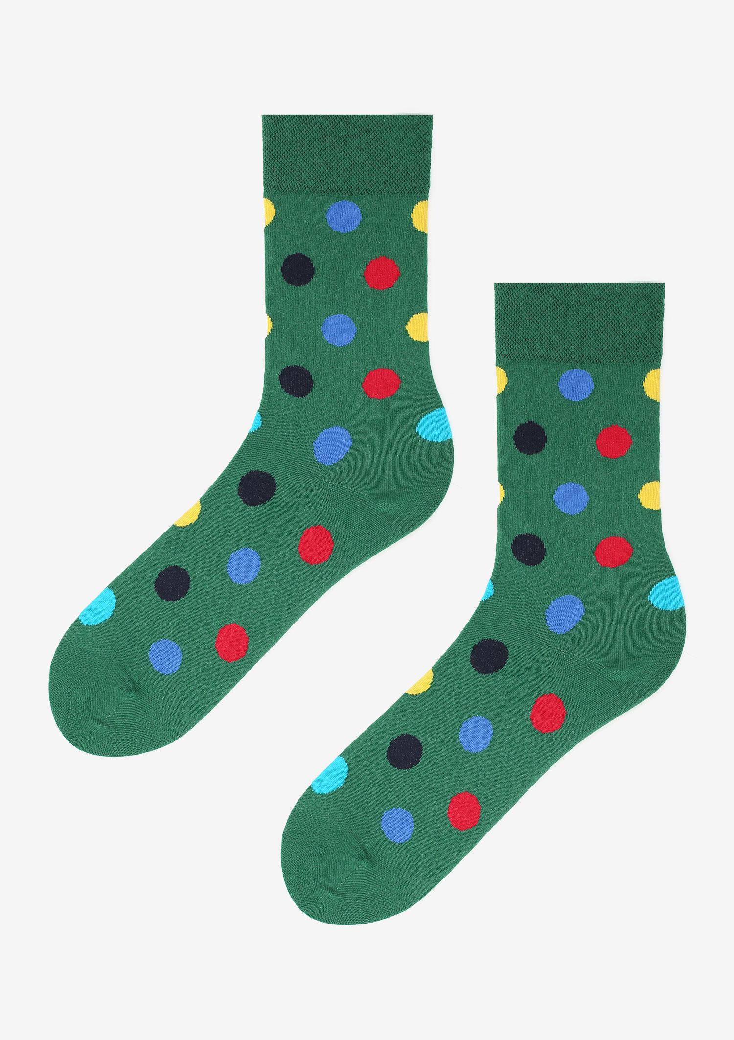 Skarpetki męskie w kolorowe kropki Men Color Dots Marilyn, black