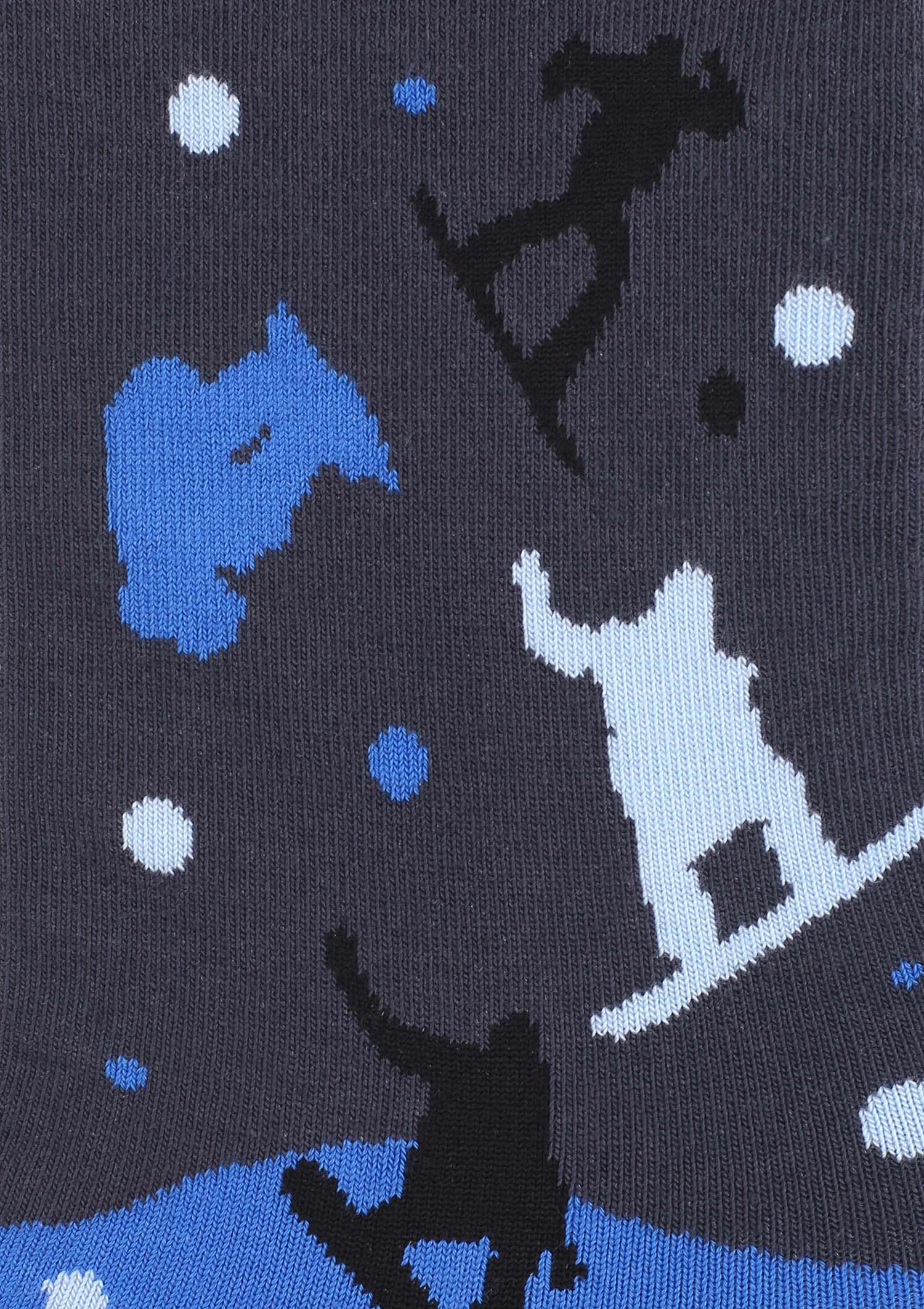 Skarpetki męskie ze snowboardzistą Men Snowboard Marilyn, grey/blue