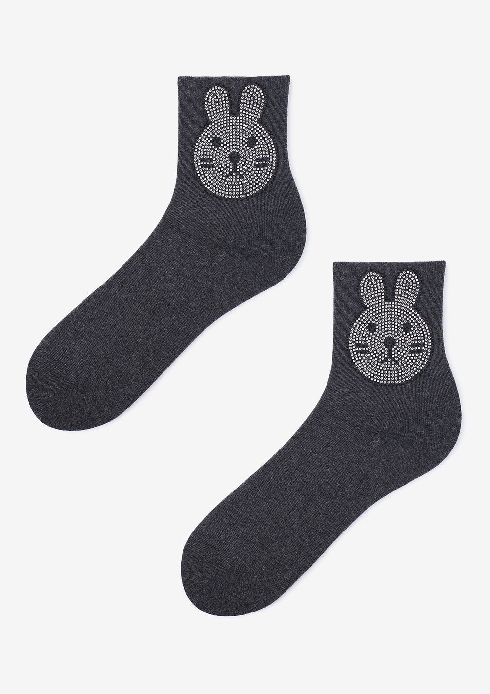 Skarpetki damskie z błyszczącym króliczkiem Cotton Sad Rabbit Marilyn