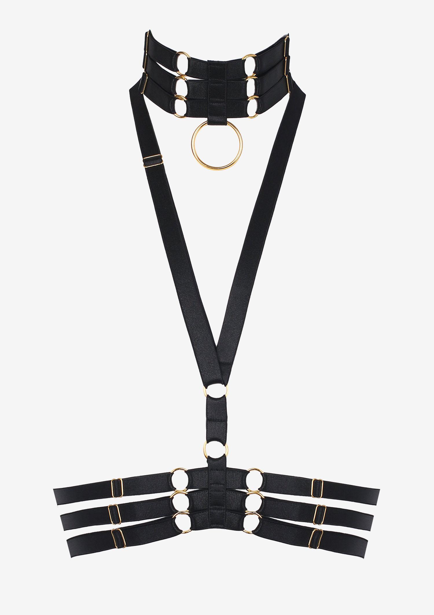 Biustonosz decostraps z obrożą Nicole Poupee Marilyn, black