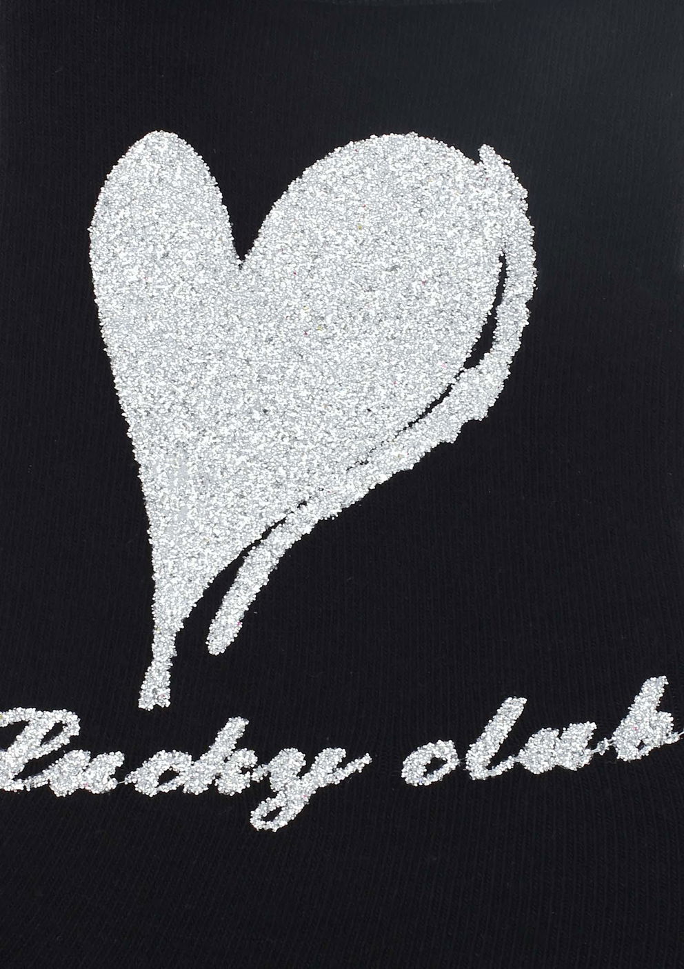 Skarpetki damskie z brokatowym sercem Cotton Silver Hearts Marilyn