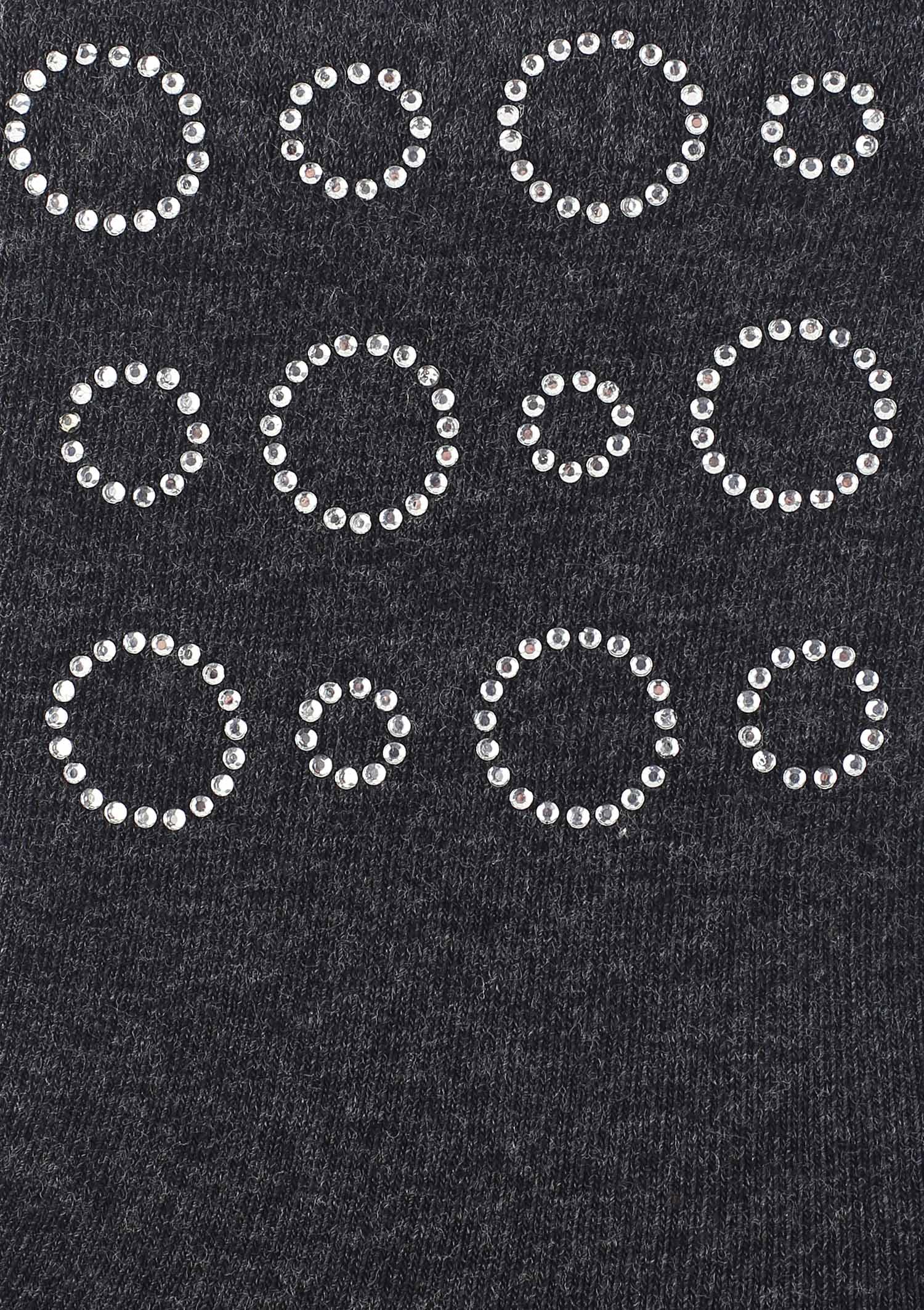 Skarpetki damskie w błyszczące kółka Cotton Bubble Marilyn, dark grey