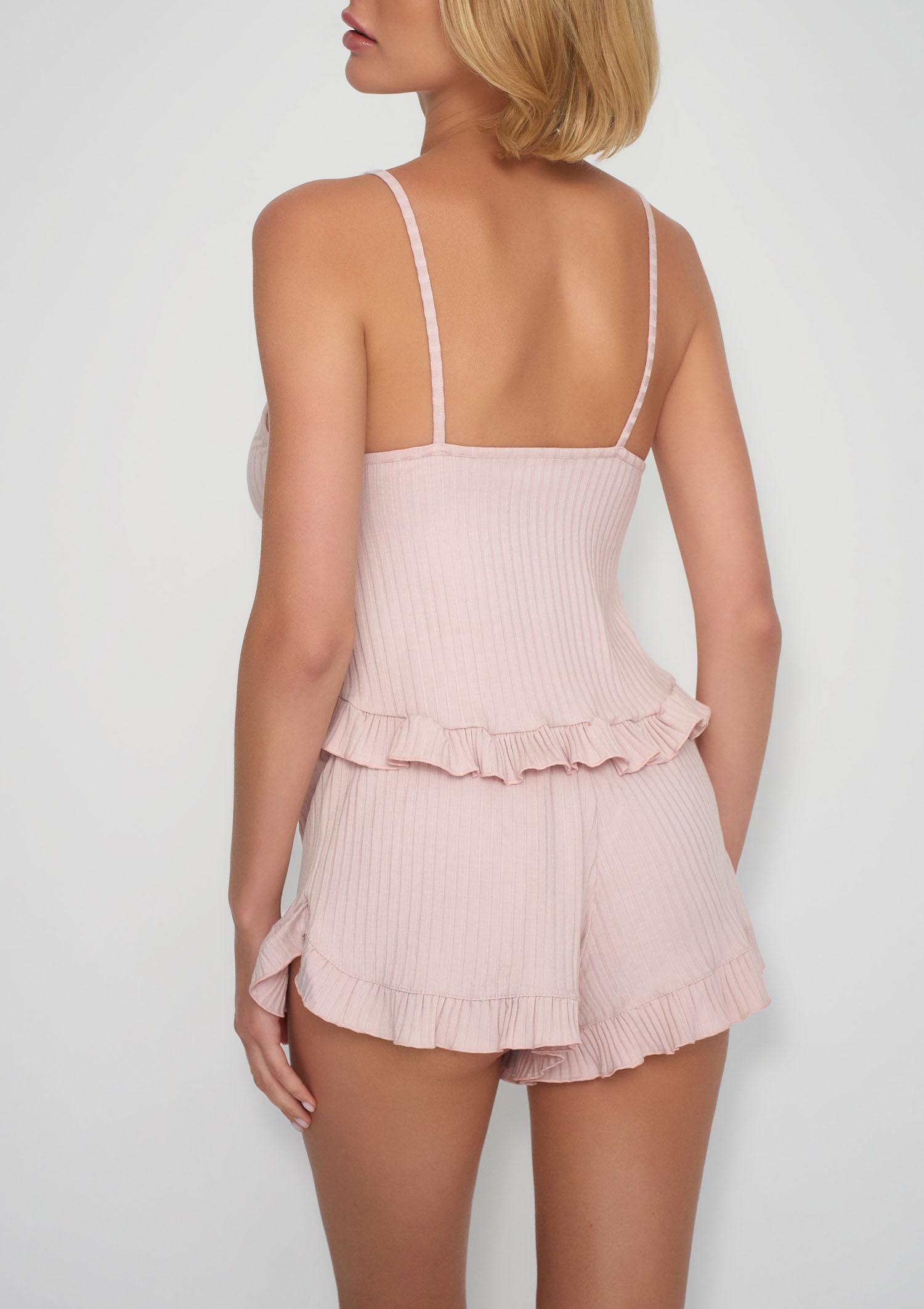 Piżamowy top bambusowy na cienkich ramiączkach Malaga 01 Poupee Marilyn, powder pink