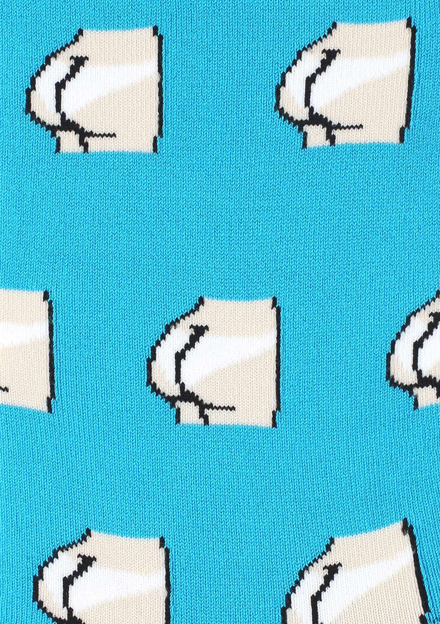 Bawełniane skarpetki męskie z grafiką pośladków Men Booties Marilyn, blue