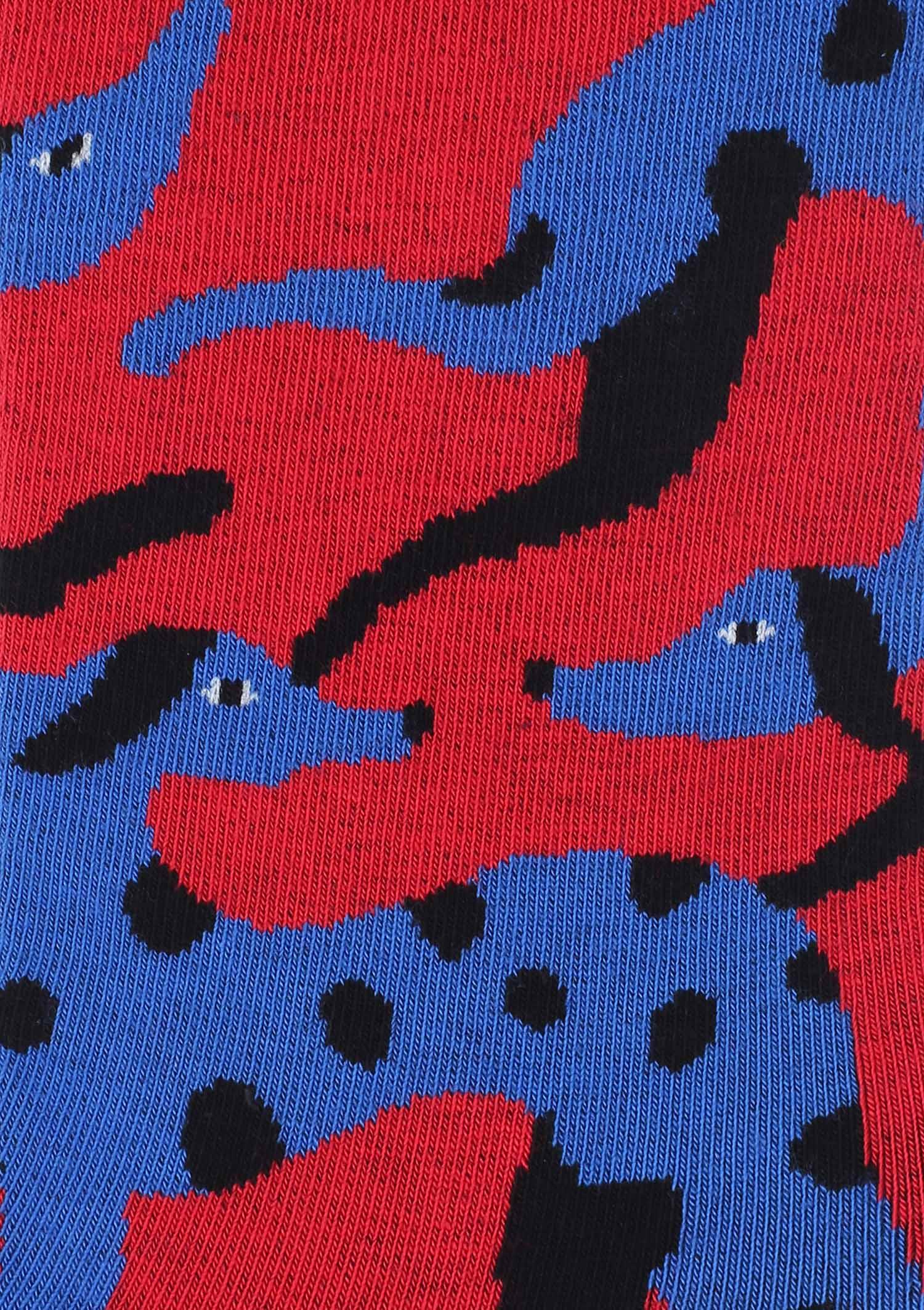 Skarpetki męskie z grafiką dalmatyńczyków Men Dalmatian Marilyn, blue/red