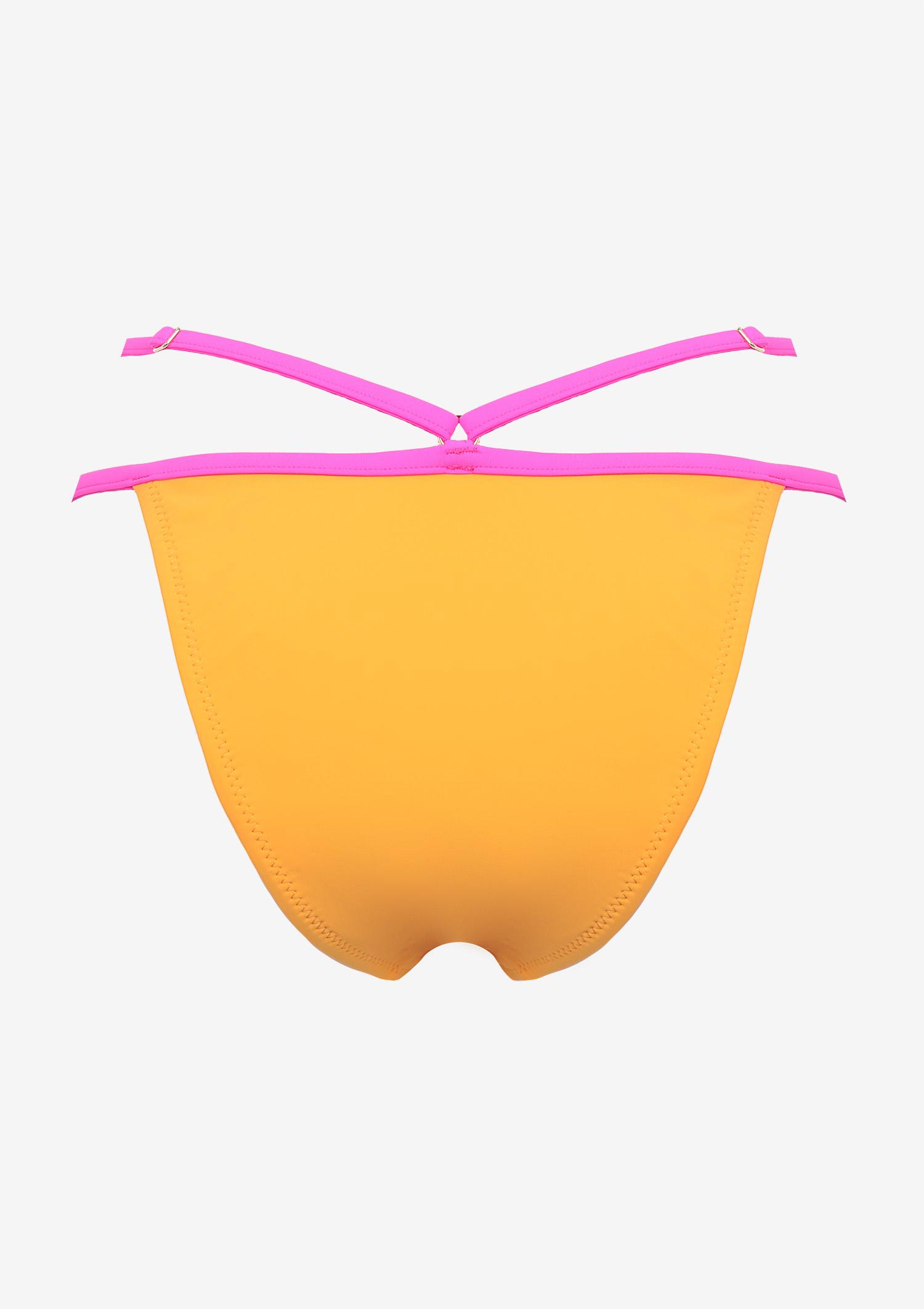 Regulowane figi kąpielowe z ozdobnymi paskami Tropical Peach 2 Poupee Marilyn, orange/pink