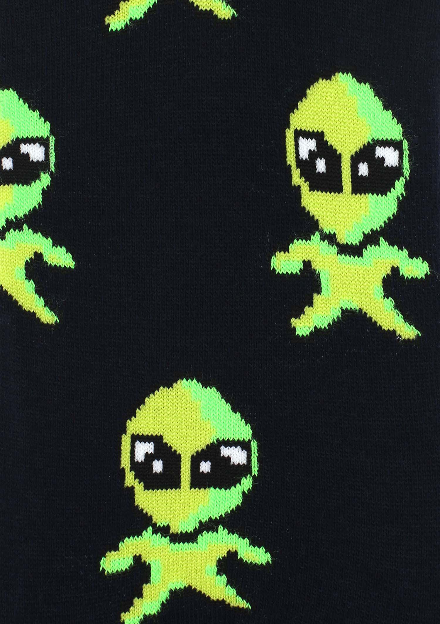 Stopki męskie z neonowymi kosmitami Footies Men Ufo Marilyn, dark blue
