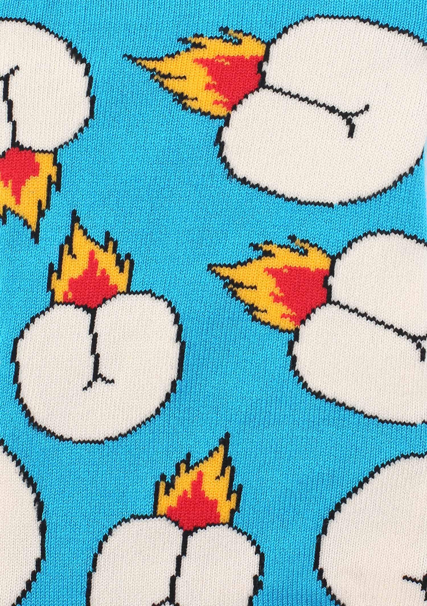 Stopki męskie bawełniane z grafiką Footies Men Rocket Ass Marilyn, blue