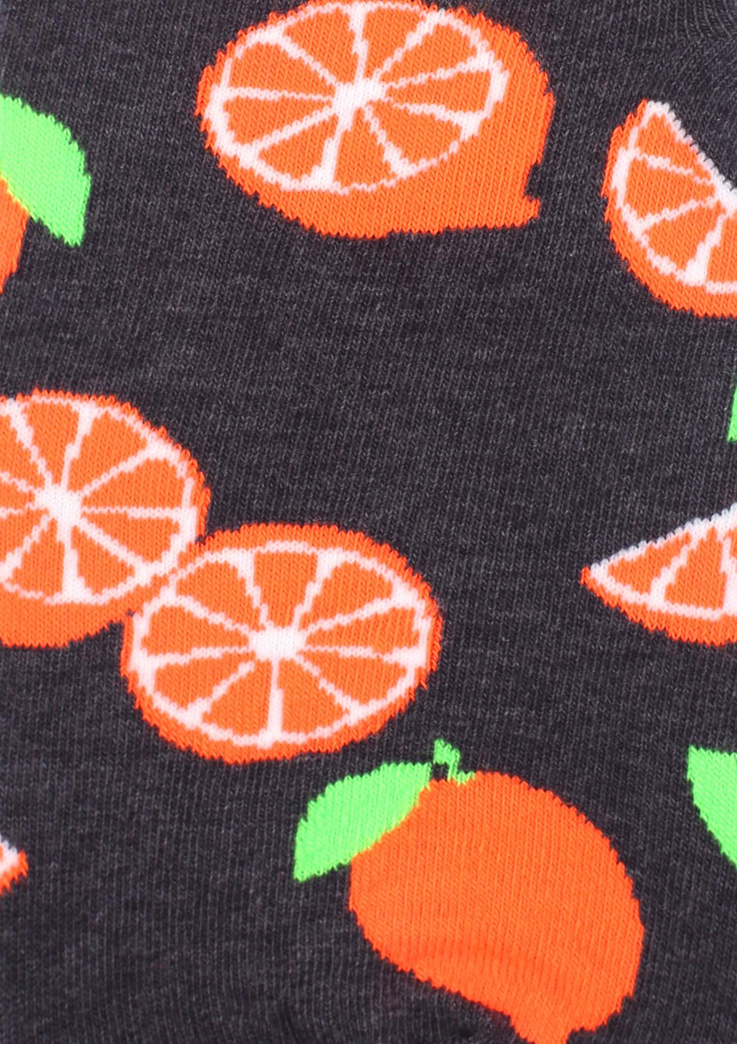Bawełniane stopki damskie w pomarańcze Footies Oranges Marilyn, grey