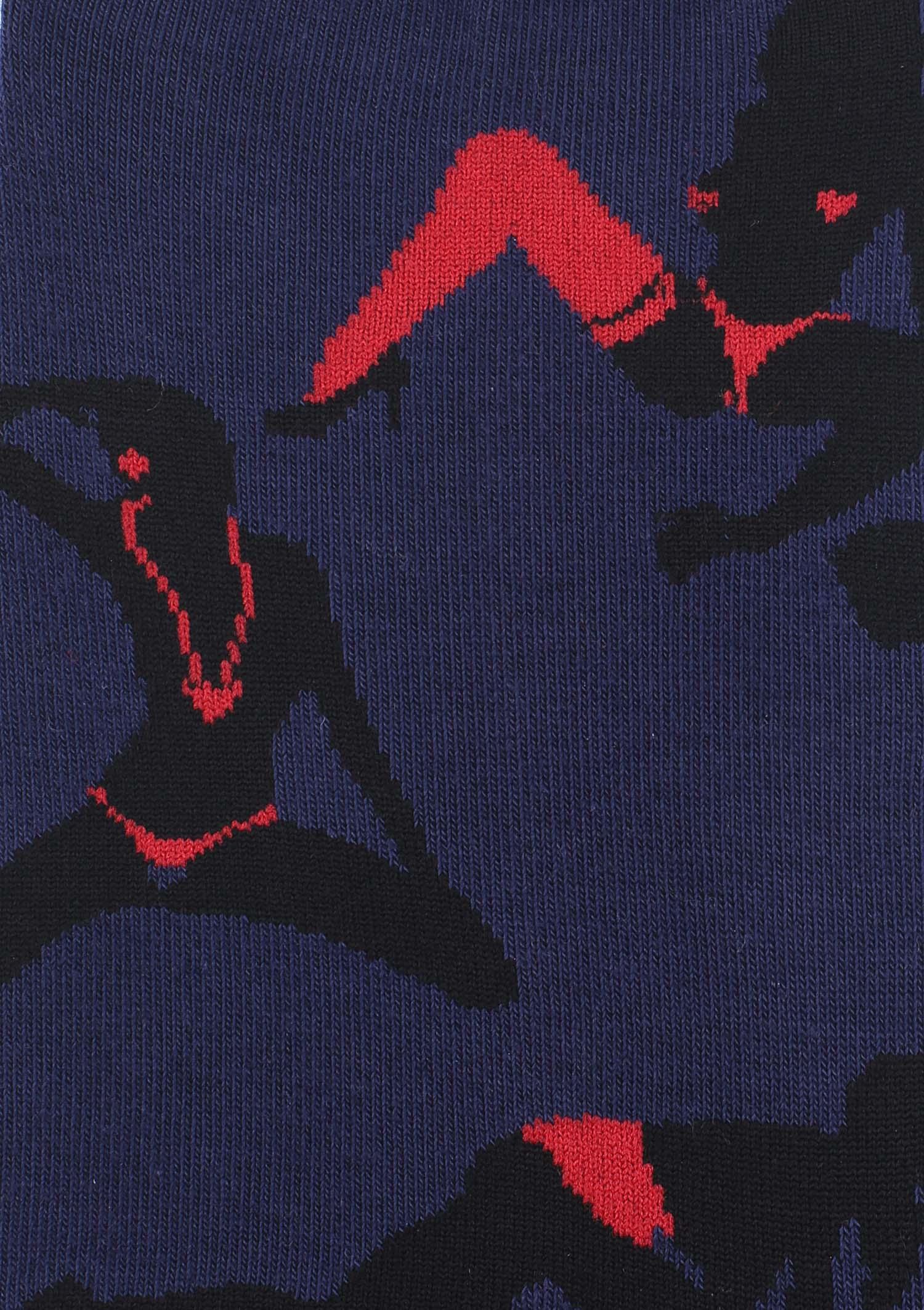 Bawełniane stopki męskie z tancerkami Footies Men Gogo Marilyn, navy blue