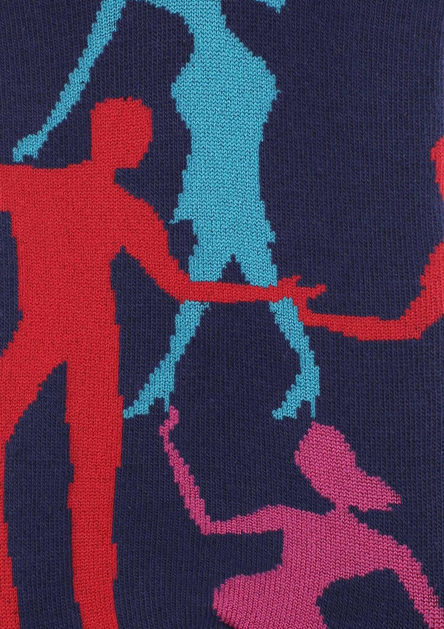 Kolorowe stopki męskie z tańczącymi ludźmi Footies Men Dance Marilyn, navy