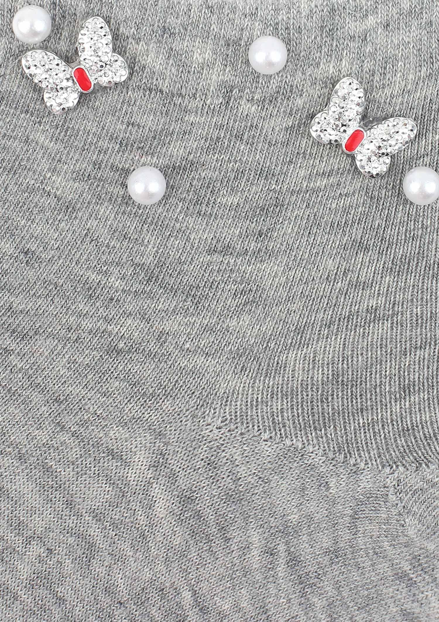 Damskie skarpetki z perełkami i motylkami Cotton Shiny Butterflies Marilyn, Marilyn