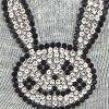 Niskie skarpetki damskie z błyszczącym królikiem Cotton Funny Bunny 01 Marilyn