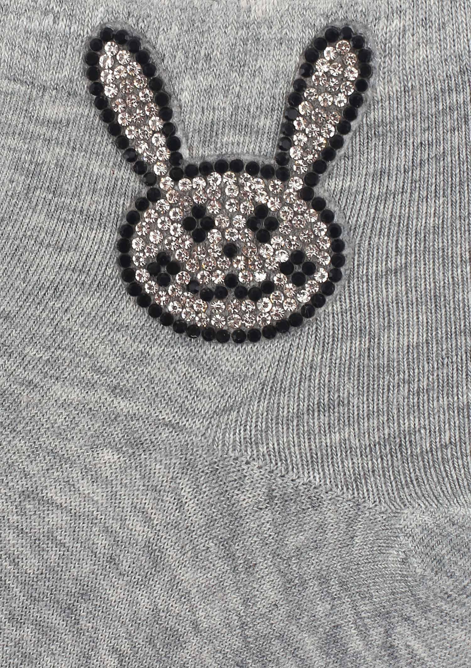 Niskie skarpetki damskie z błyszczącym królikiem Cotton Funny Bunny 01 Marilyn