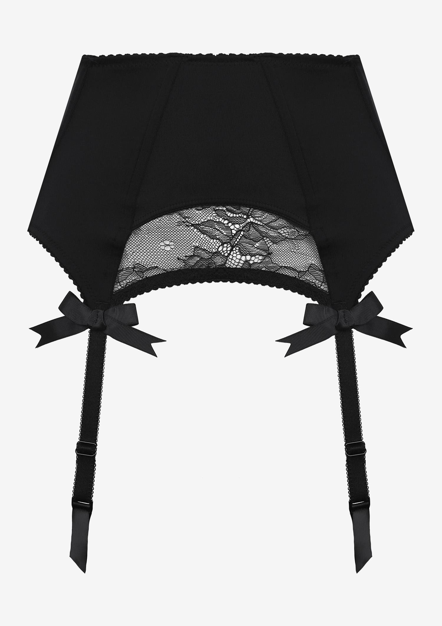 Szeroki pas do pończoch z fiszbinami Retro 06 Poupee Marilyn, black