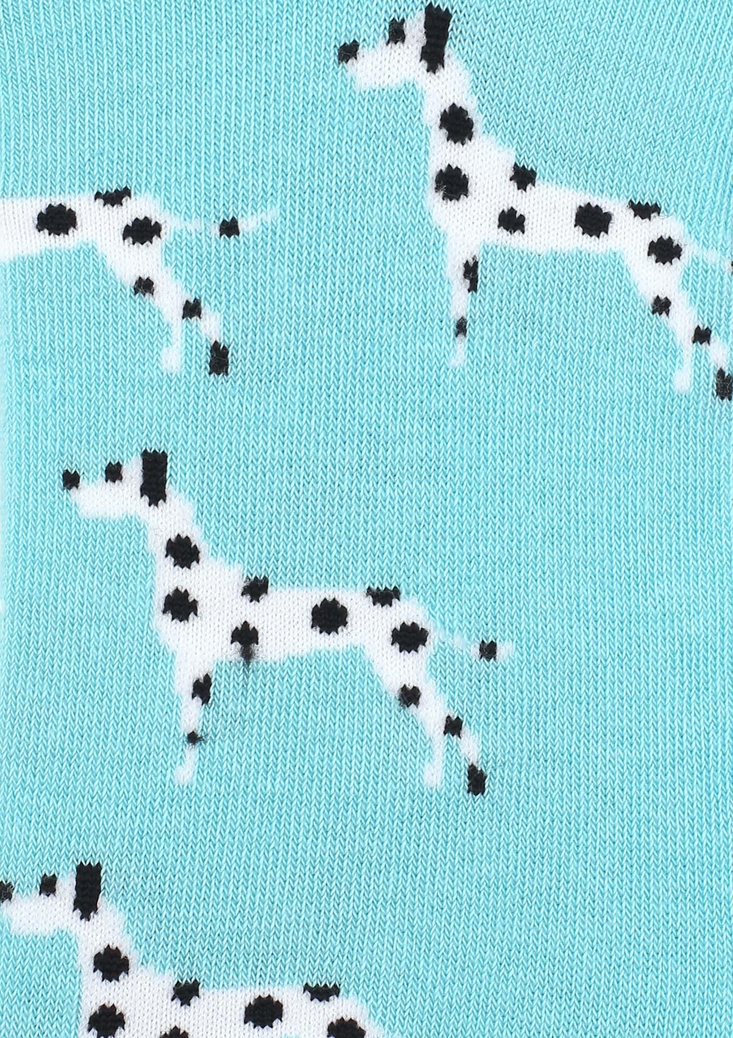 Skarpetki damskie z grafiką dalmatyńczyków SL Dalmatian Marilyn, blue