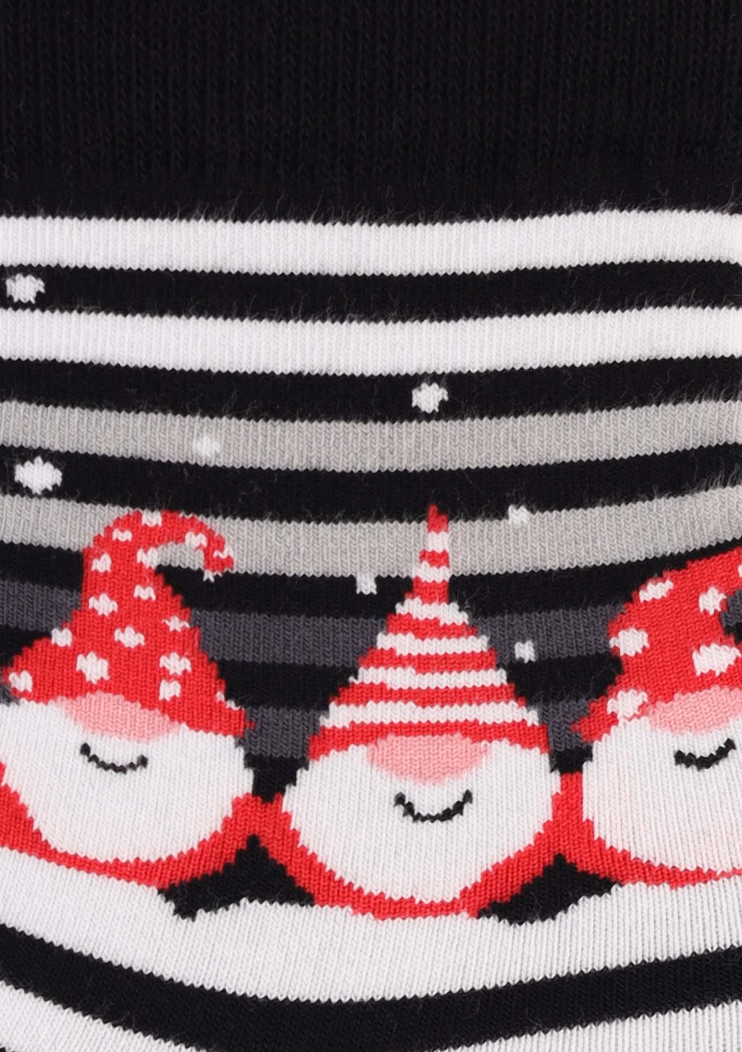 Skarpetki damskie ze skrzatami SL Little Santas Marilyn, black