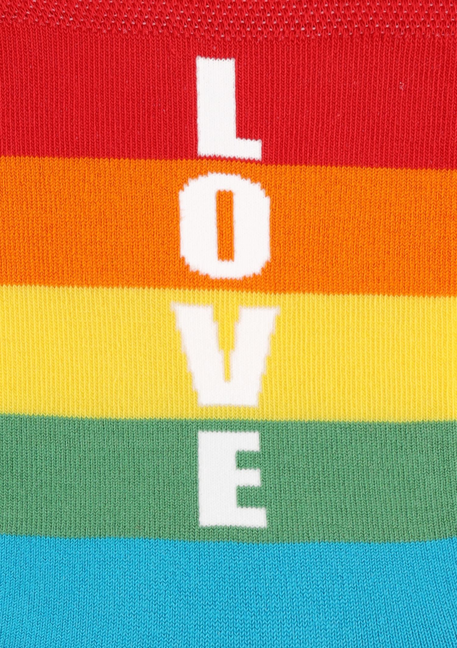 Skarpetki męskie w tęczowe paski z bawełny Rainbow Love 2 Marilyn, multicolour