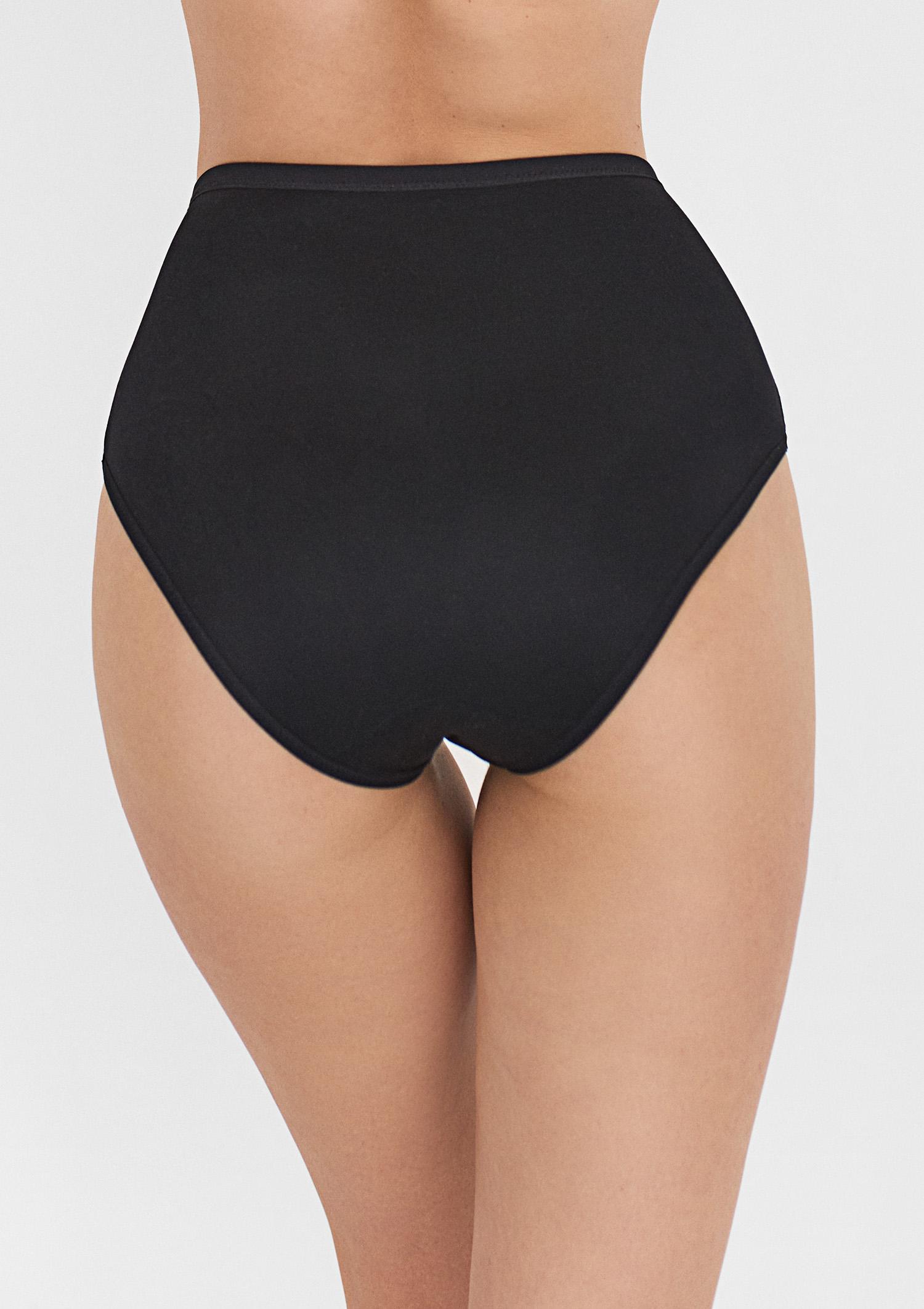 Figi damskie czarne z roślinnym wzorem Tina Poupee Marilyn, black
