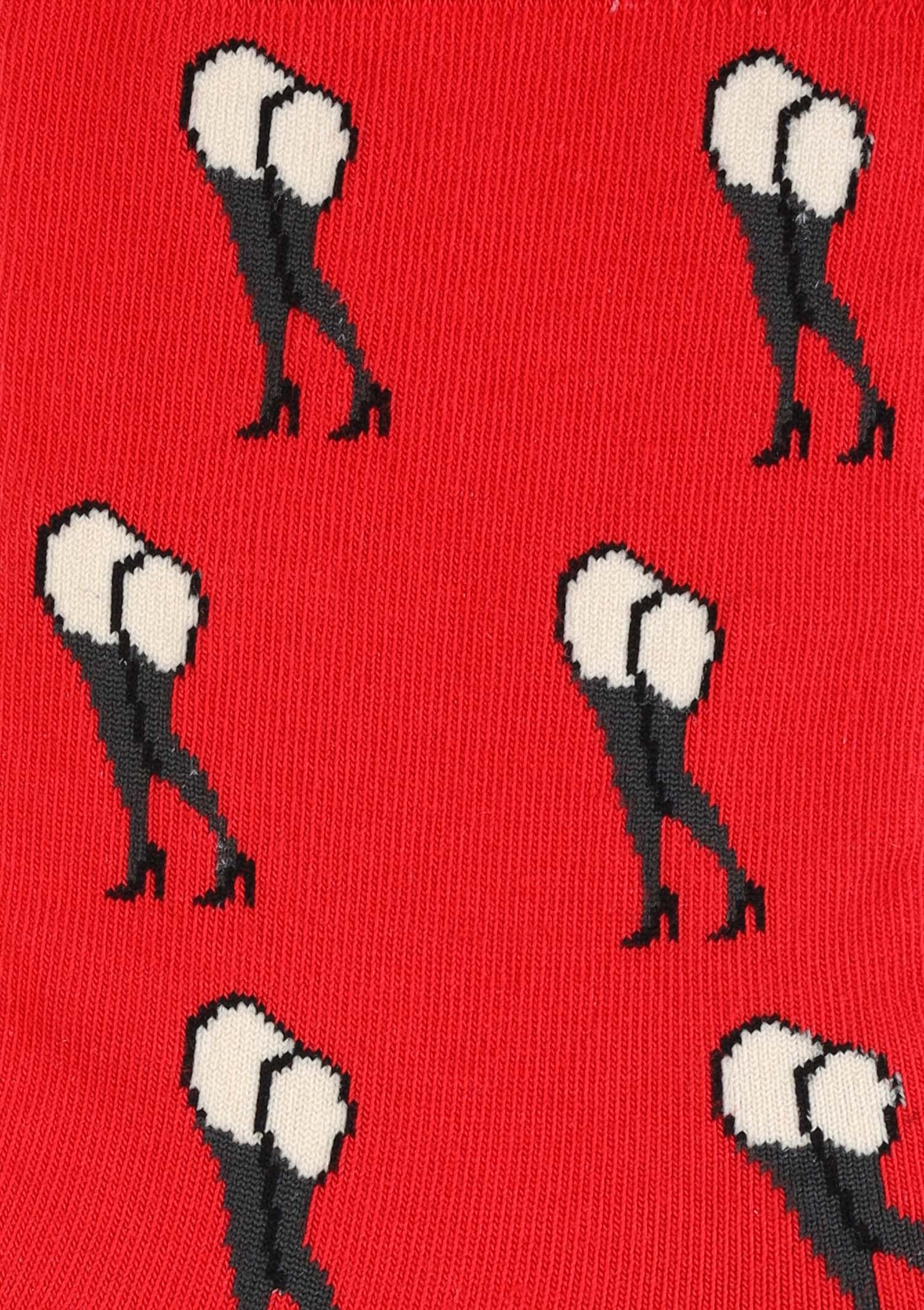 Skarpetki męskie z zabawną grafiką kobiecych nóg Legs Marilyn, red