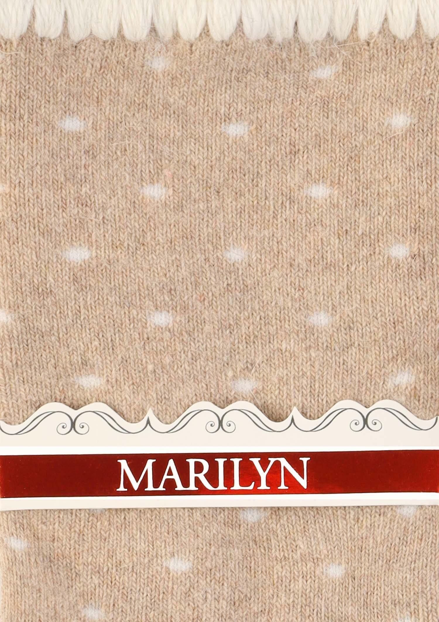 Świąteczne skarpetki damskie z pomponami i antypoślizgowym spodem ABS B34 Marilyn