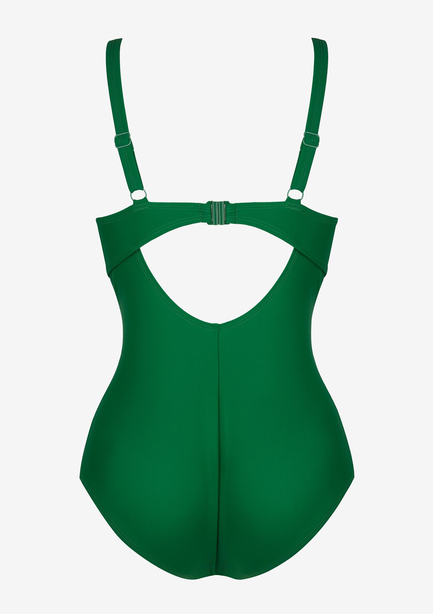 Kostium kąpielowy jednoczęściowy w zielono-złotej kolorystyce Acapulco 1 Poupee Marilyn, green/gold