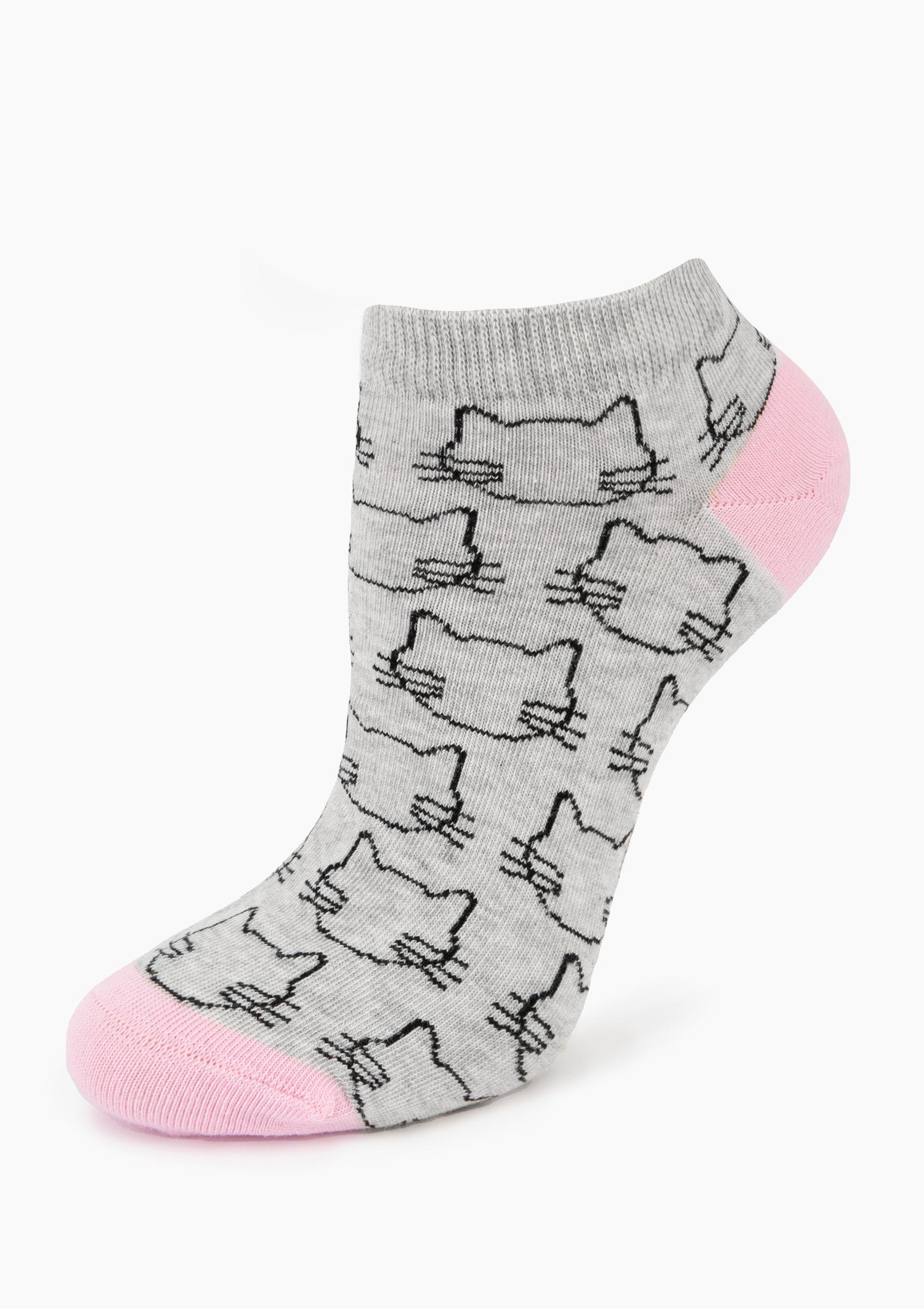 Stopki damskie melanżowe z kocimi pyszczkami Cats 4 Marilyn, grey