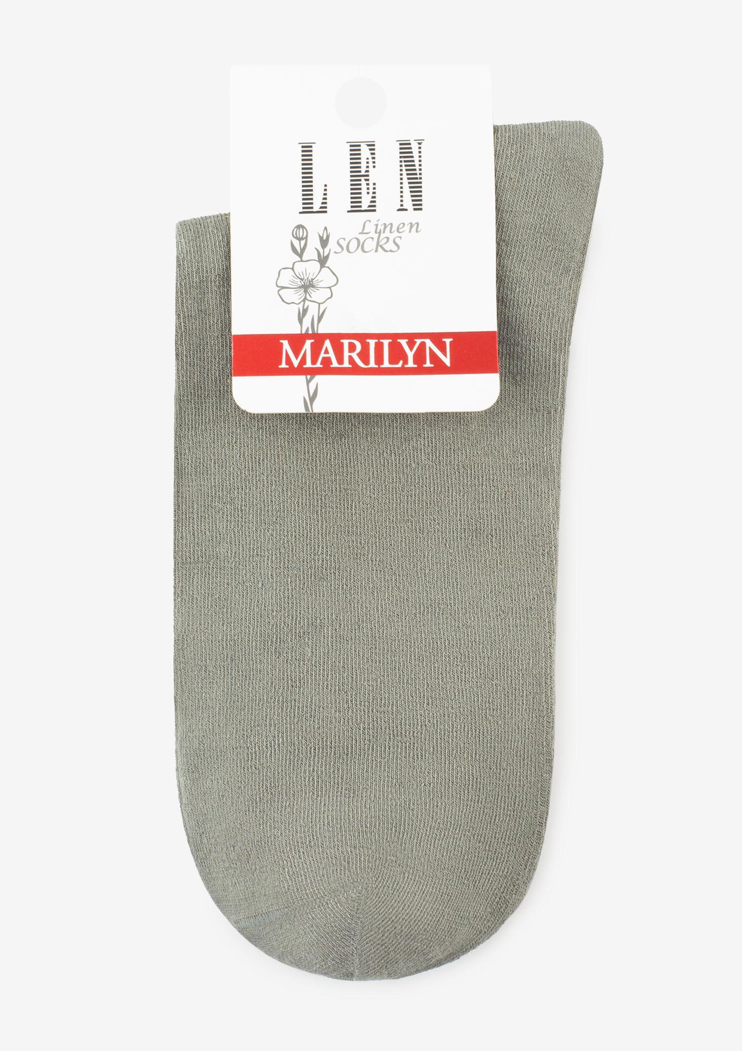 SKARPETKI DAMSKIE LNIANE KLASYCZNE W CIEPŁE PASTELOWE KOLORY MARILYN