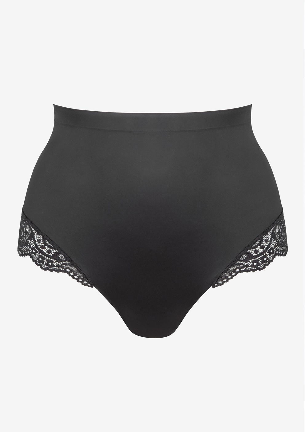 Figi damskie subtelnie modelujące z koronką - Lace Shine Panty