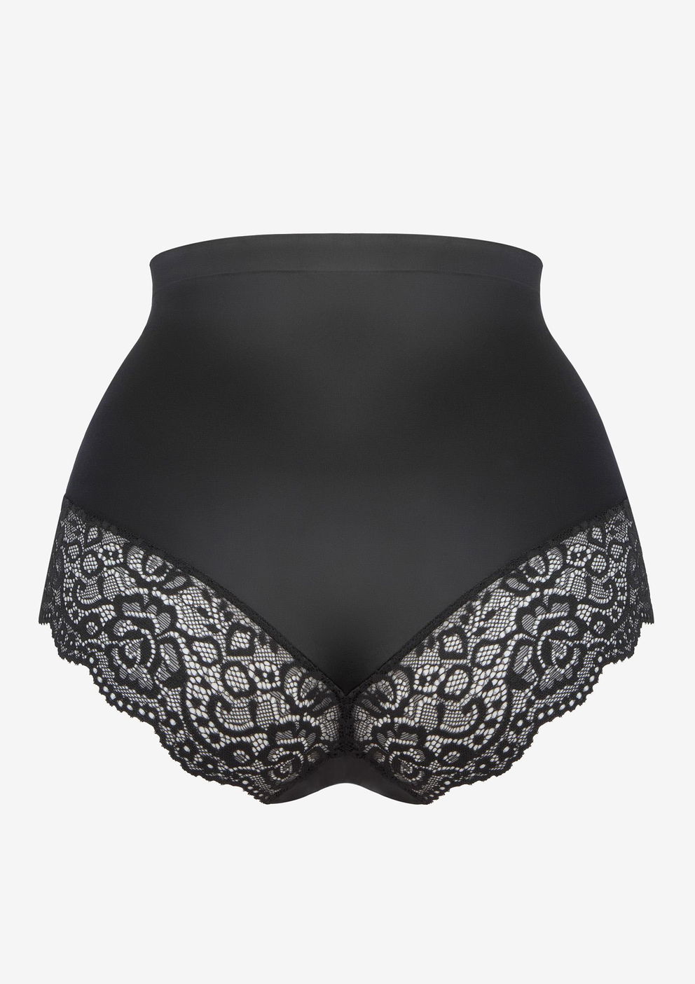 Figi damskie subtelnie modelujące z koronką - Lace Shine Panty