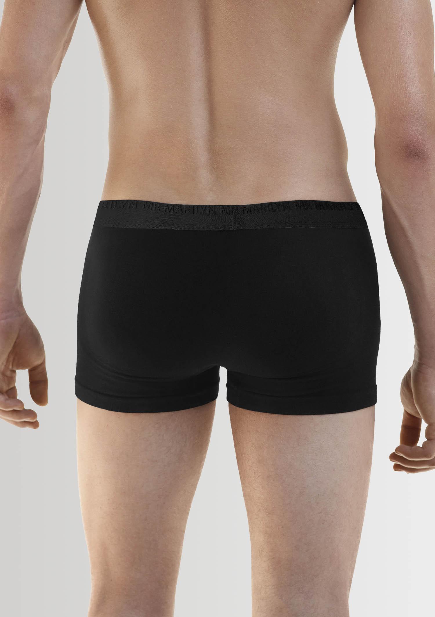 Bokserki męskie klasyczne z logowaną gumą czarne - Boxers Pro