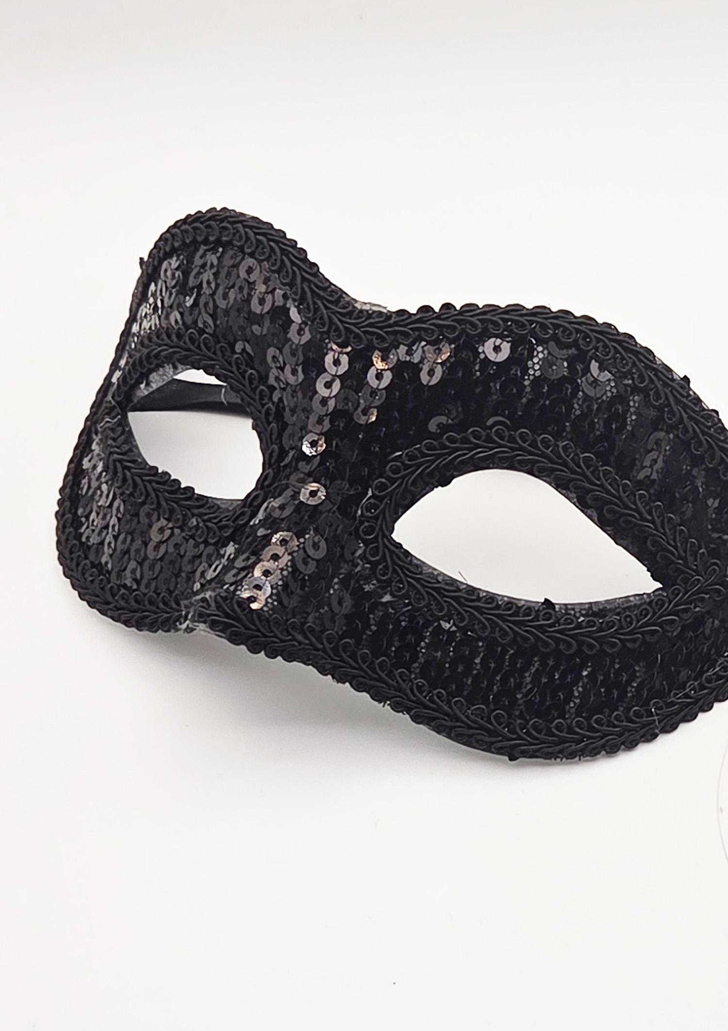 Cekinowa maska na oczy - Lady, black