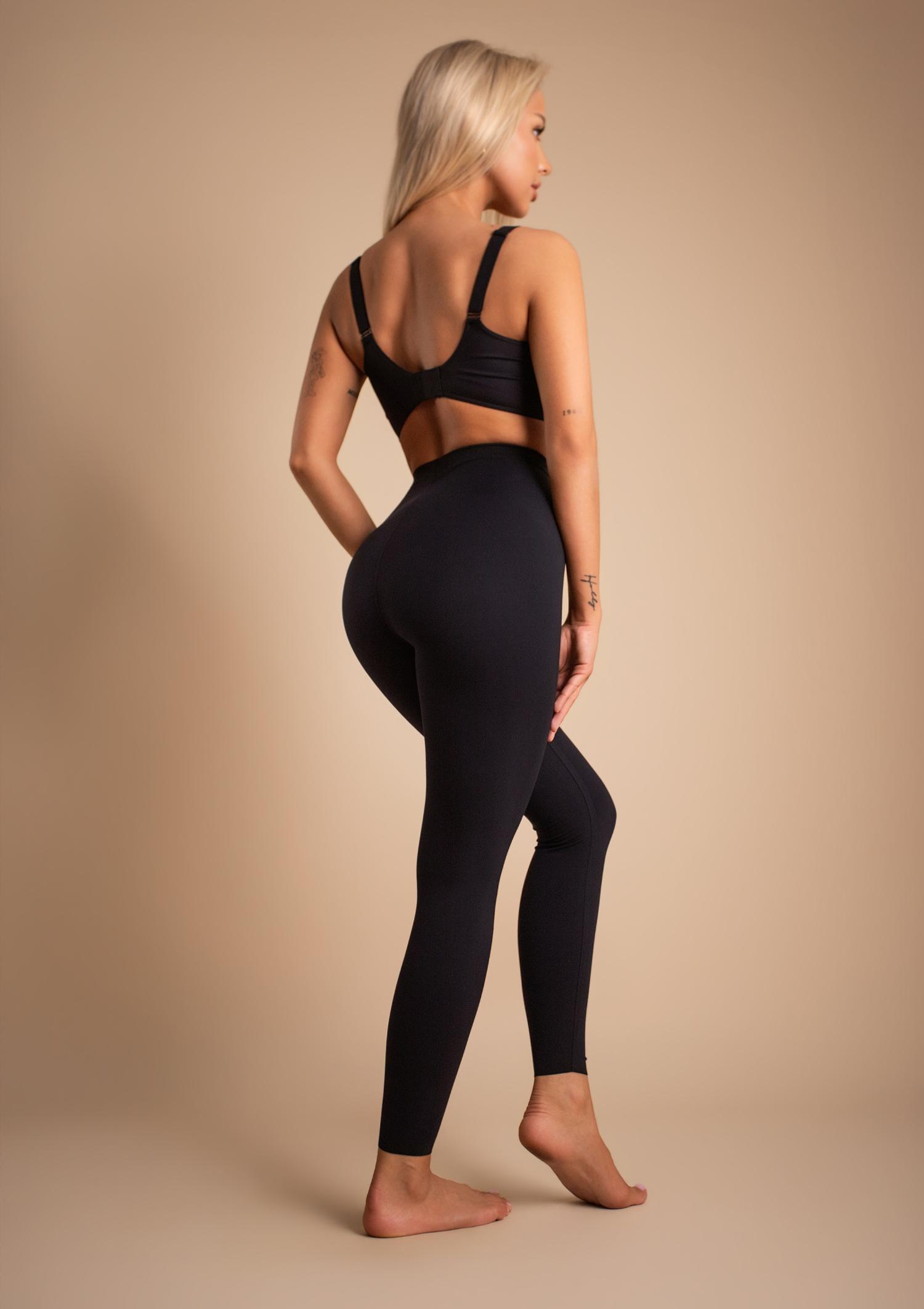 Legginsy z wysokim stanem - Talia Control, black