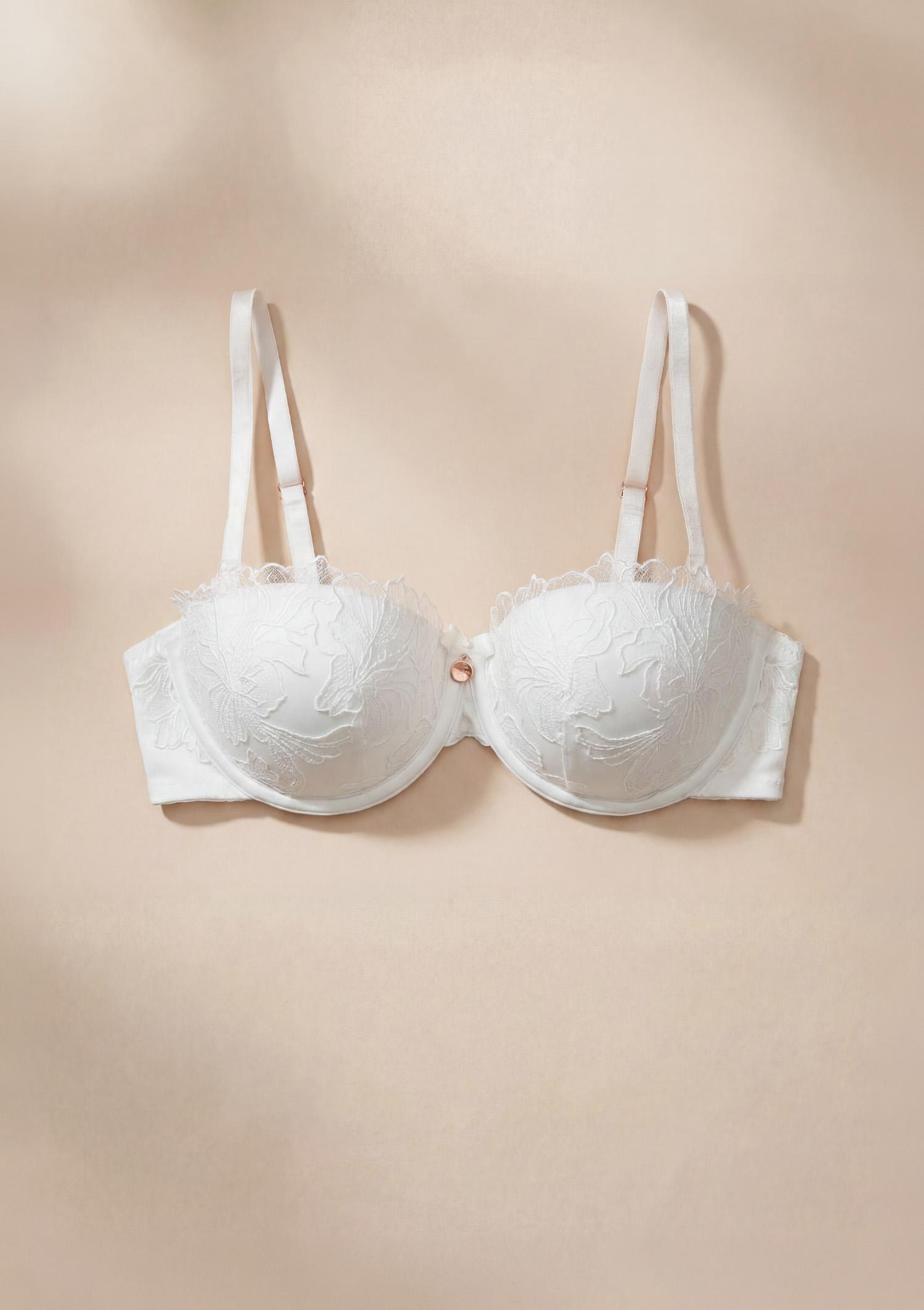 Usztywniany biustonosz z odpinanymi ramiączkami - Mira, off white